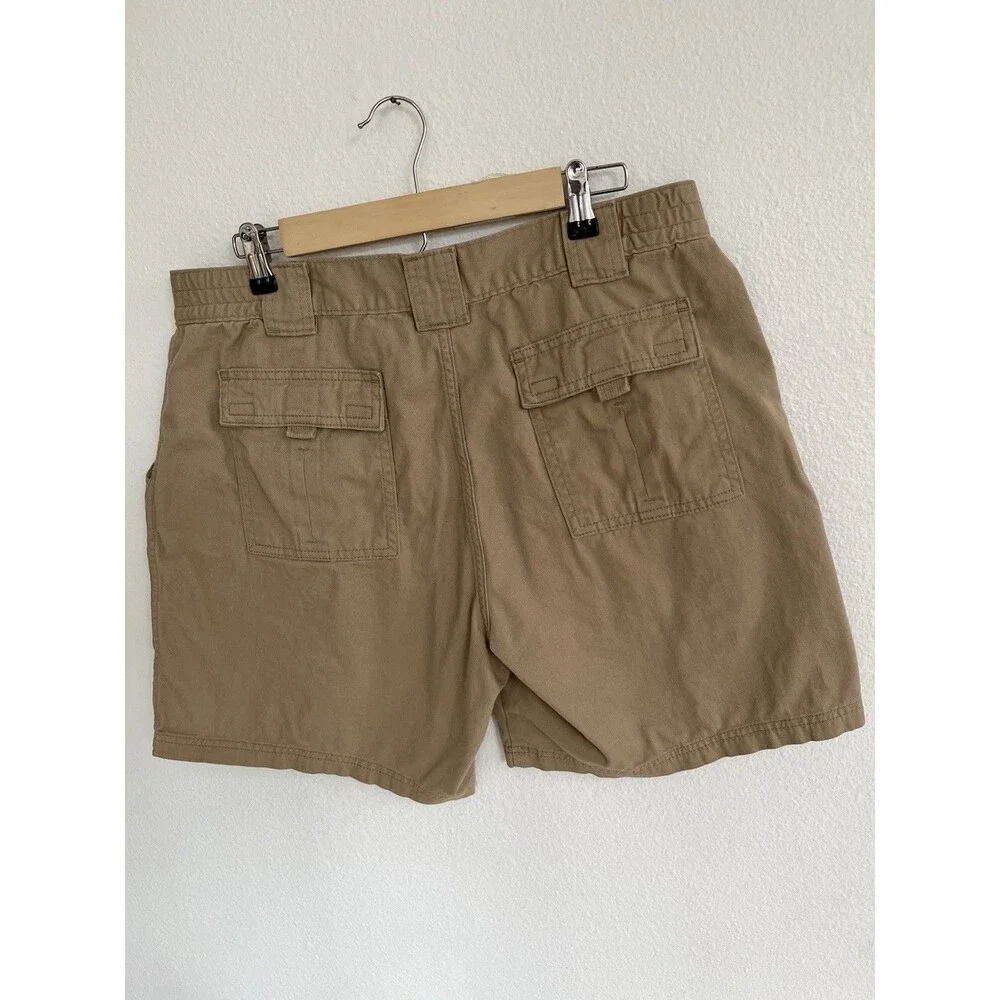 St John’s Bay Mens Cargo Chino Shorts Size36 Tan Khaki Travel Casual Athleisure